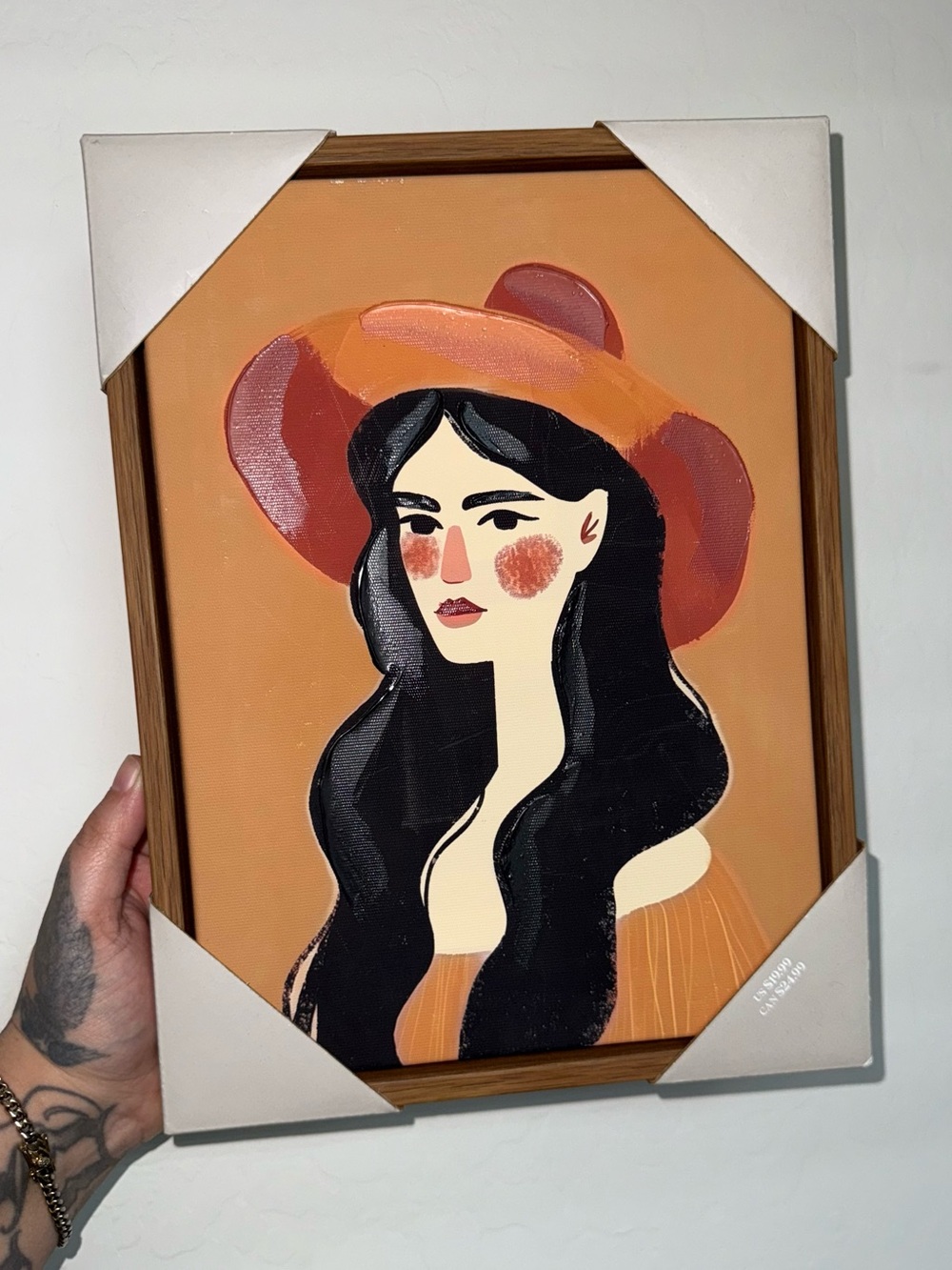 Ashland Orange and Black Hat Portrait Wall Art